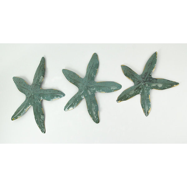Dovecove 3 Piece Metal Starfish Beach Wall Décor Set Wayfair